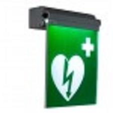 A.E.D. -pictogram op bord met LED-verlichting